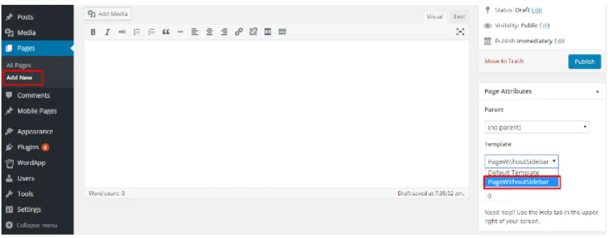 wordpress-page